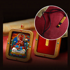 Cinnabar Hand-painted Thangka - Zodiac Guardian Bodhisattva Samantabhadra