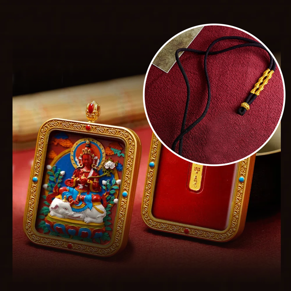Cinnabar Hand-painted Thangka - Zodiac Guardian Bodhisattva Samantabhadra