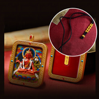 Cinnabar Hand-painted Thangka - Zodiac Guardian Bodhisattva Mahasthamaprapta
