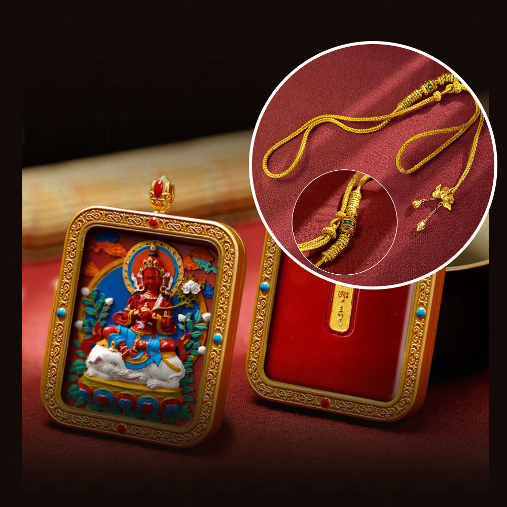 Cinnabar Hand-painted Thangka - Zodiac Guardian Bodhisattva Samantabhadra