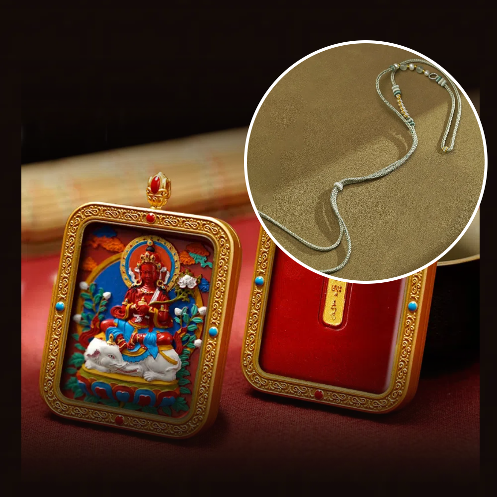 Cinnabar Hand-painted Thangka - Zodiac Guardian Bodhisattva Samantabhadra