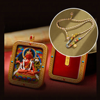 Cinnabar Hand-painted Thangka - Zodiac Guardian Bodhisattva Mahasthamaprapta