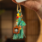 Leather Square Tsa Tsa Box Thangka Pendant