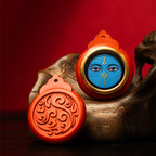 Vermilion Nebula Thangka Pendant - Customizable