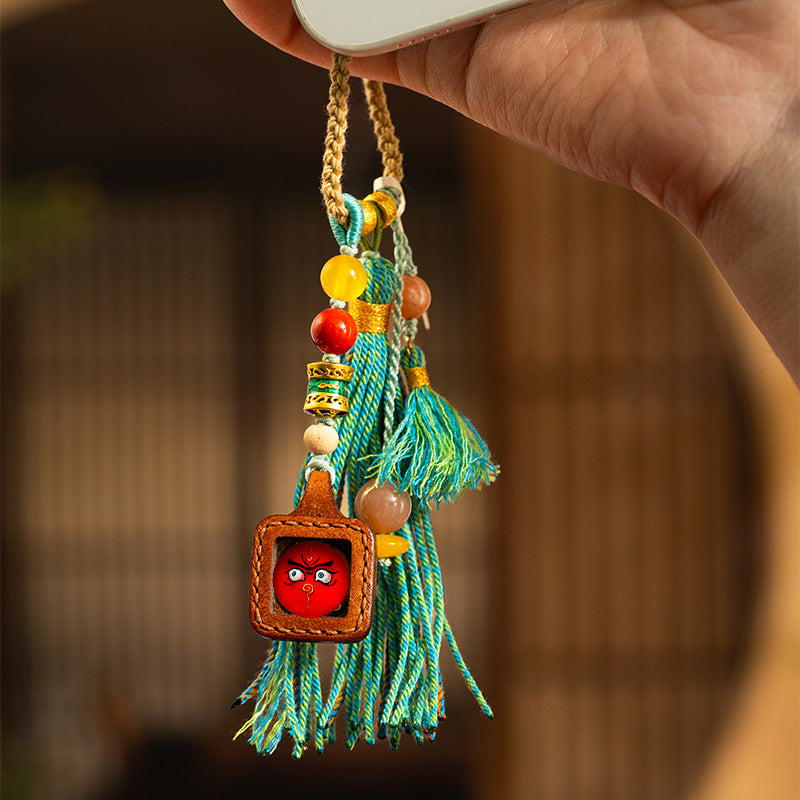 Leather Square Tsa Tsa Box Thangka Pendant