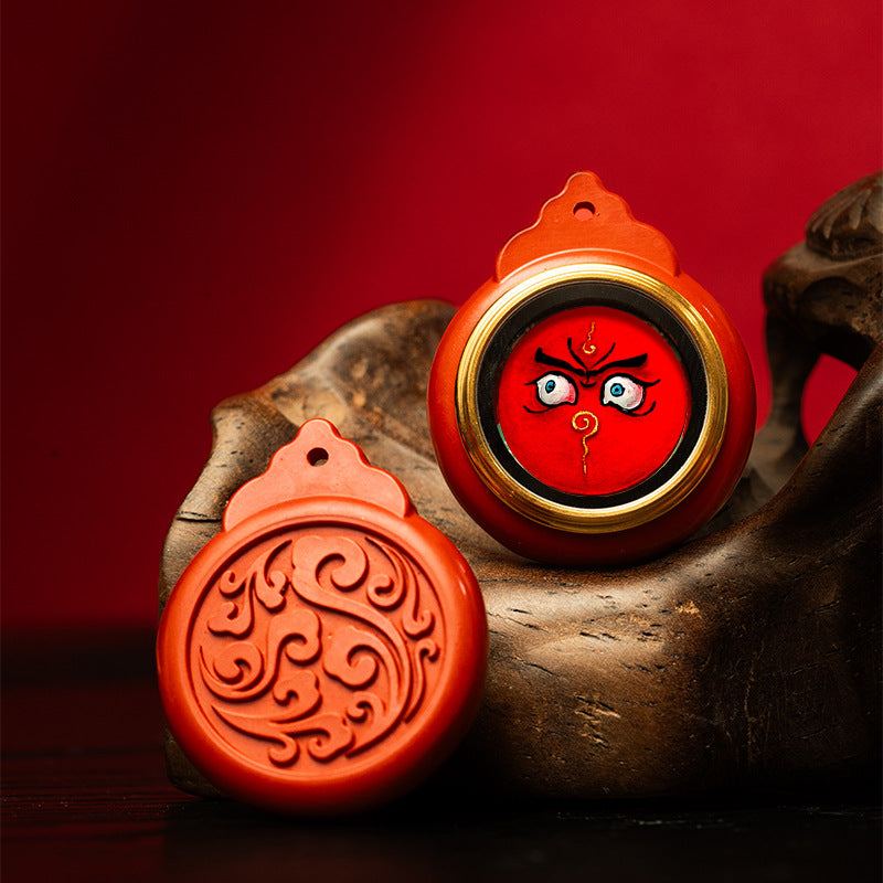 Vermilion Nebula Thangka Pendant - Customizable