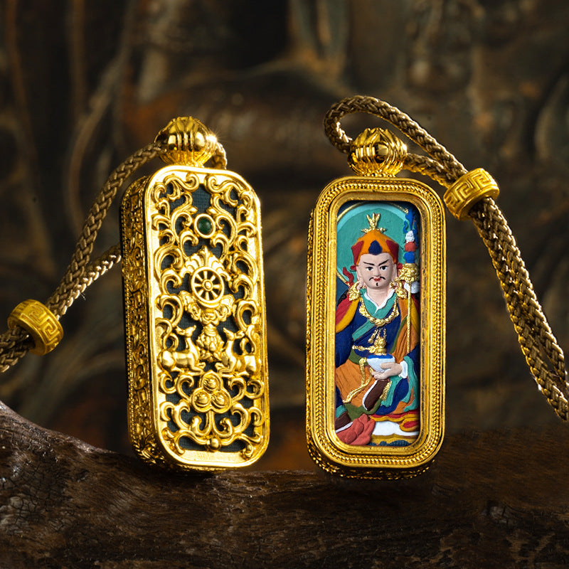 3D Relief Hand-painted Thangka Pendant