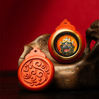 Vermilion Nebula Thangka Pendant - Customizable