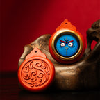 Vermilion Nebula Thangka Pendant - Customizable