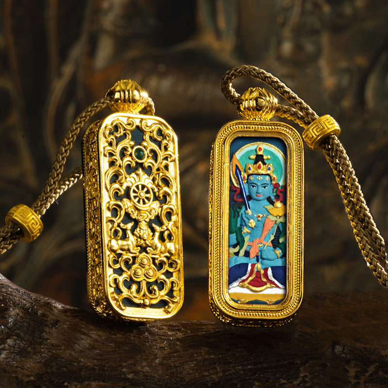 3D Relief Hand-painted Thangka Pendant