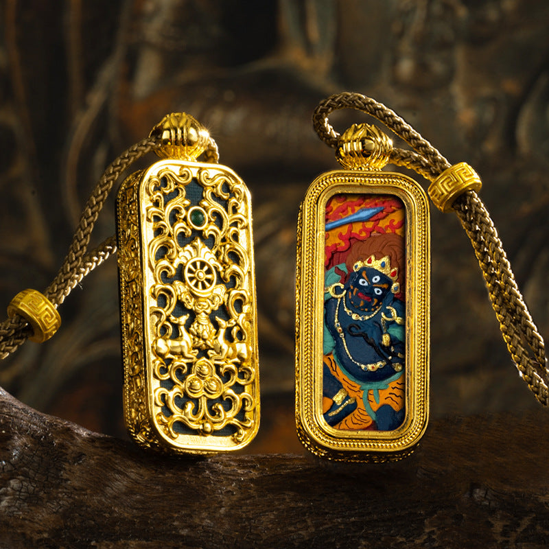 3D Relief Hand-painted Thangka Pendant