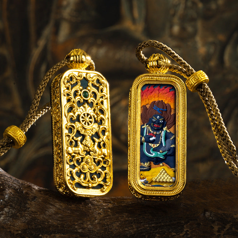 3D Relief Hand-painted Thangka Pendant