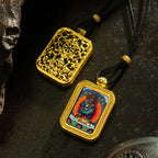 Brass Shrine · Hearing Small Gold Brick Hand-painted Tsa Tsa Box (with Chain)