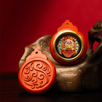 Vermilion Nebula Thangka Pendant - Customizable
