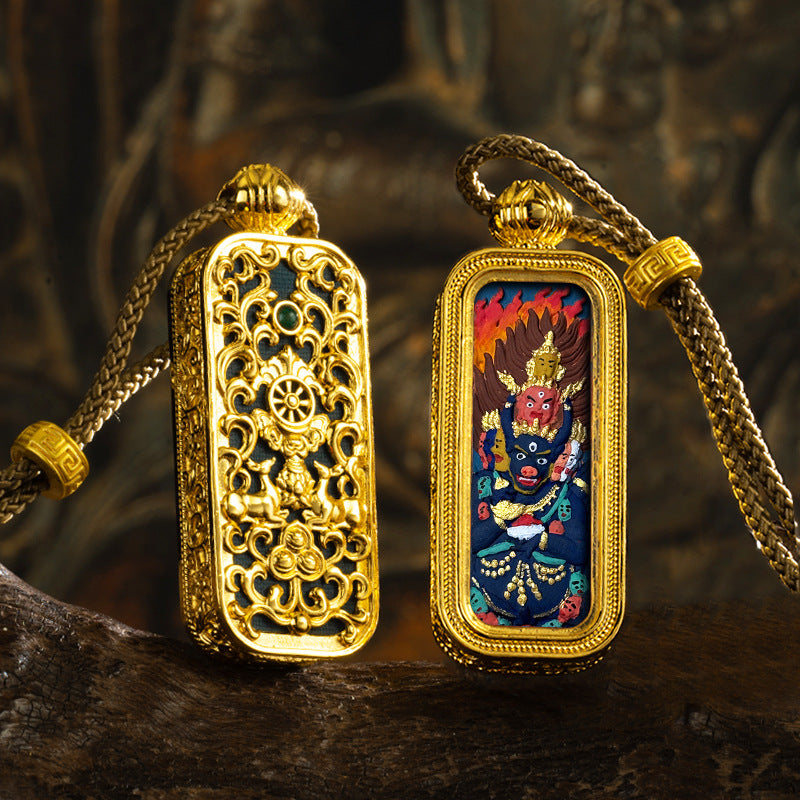 3D Relief Hand-painted Thangka Pendant