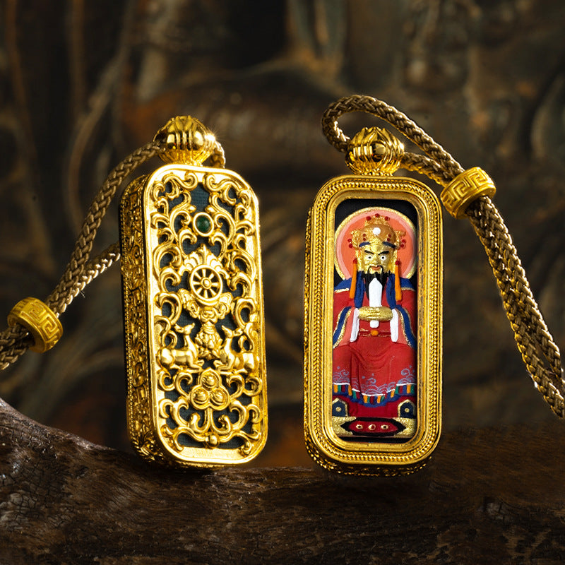 3D Relief Hand-painted Thangka Pendant