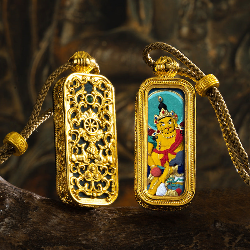 3D Relief Hand-painted Thangka Pendant