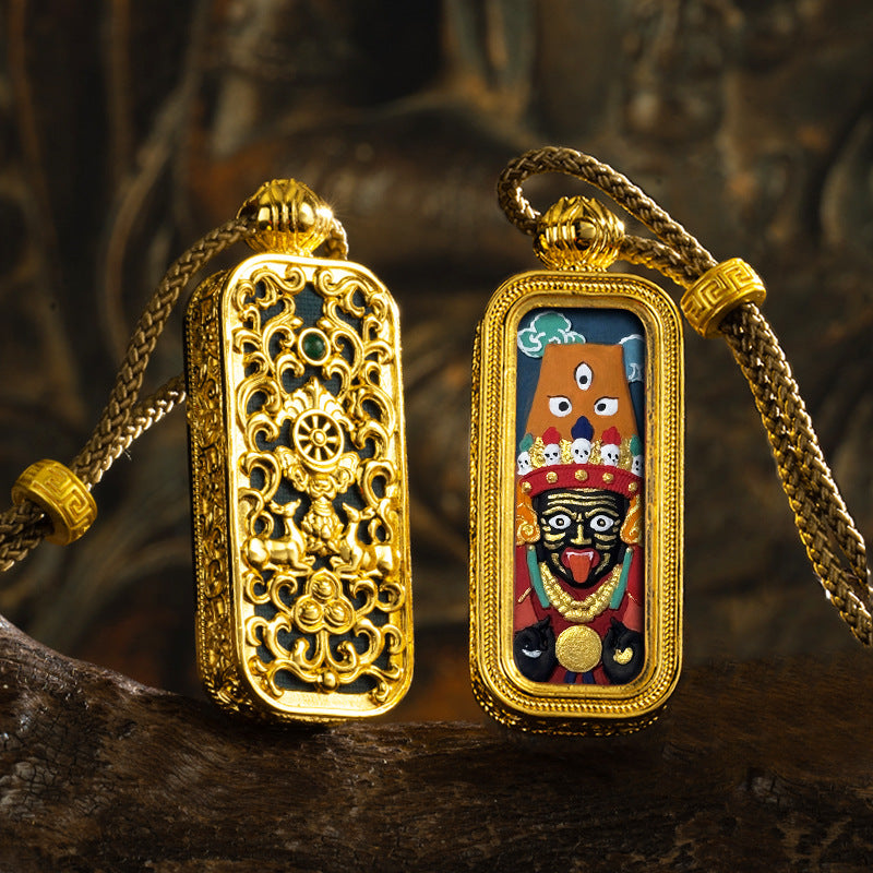 3D Relief Hand-painted Thangka Pendant