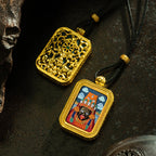 Brass Shrine · Hearing Small Gold Brick Hand-painted Tsa Tsa Box (with Chain)