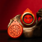 Vermilion Nebula Thangka Pendant - Customizable